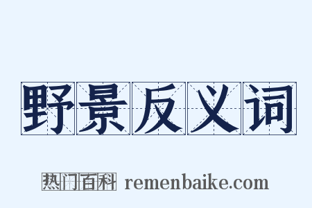 野景反义词是什么意思的图片